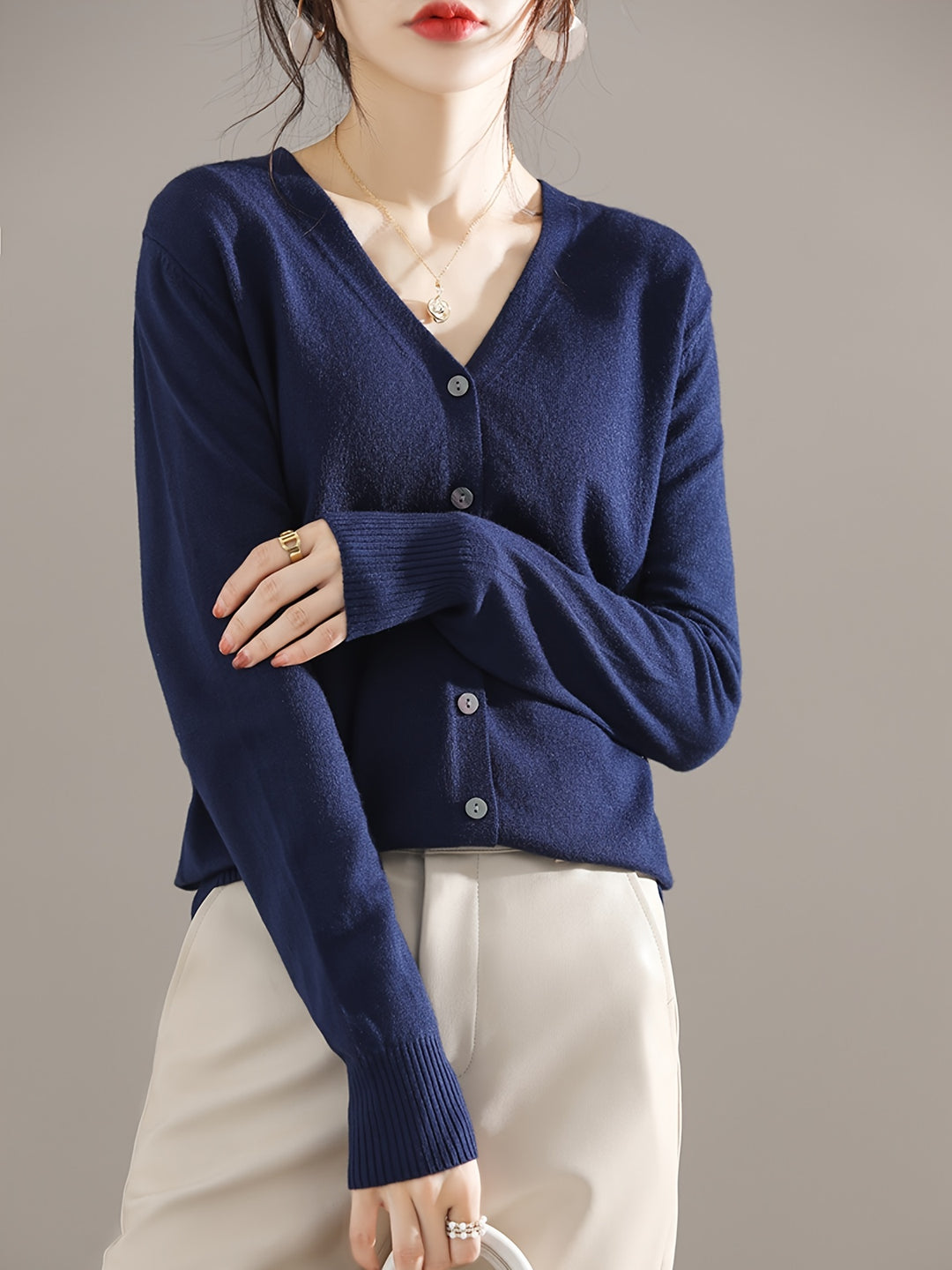 Cassandra | Lightweight Button-Front Cardigan