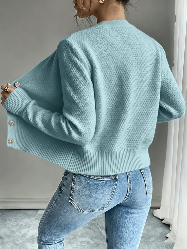 Matilda | Cable-Knit Button-Front Cardigan