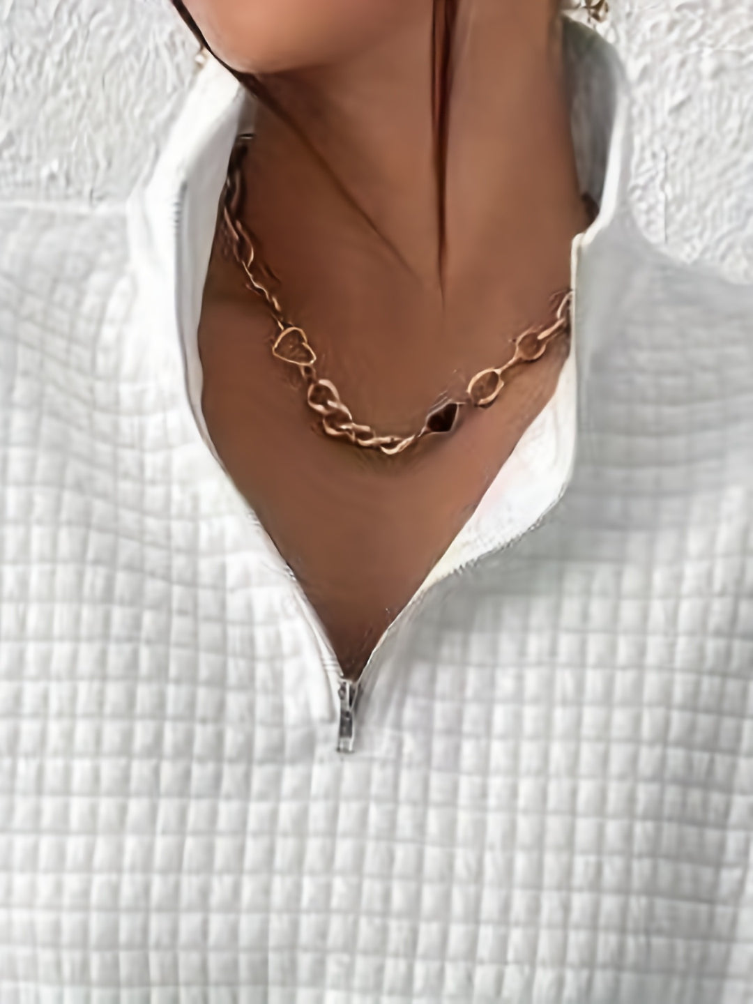 Corinna | Textured Half-Zip Pullover