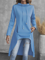 Gwendolyn | High-Low Drawstring Hoodie