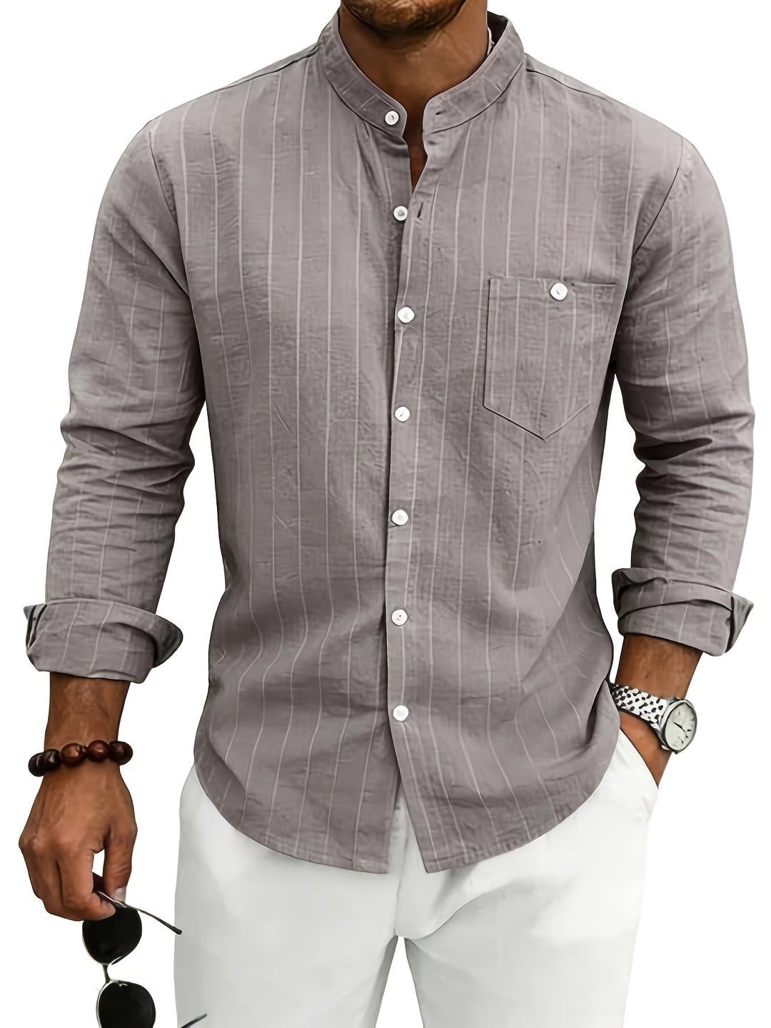 Callum | Refined Striped Button-Up Shirt