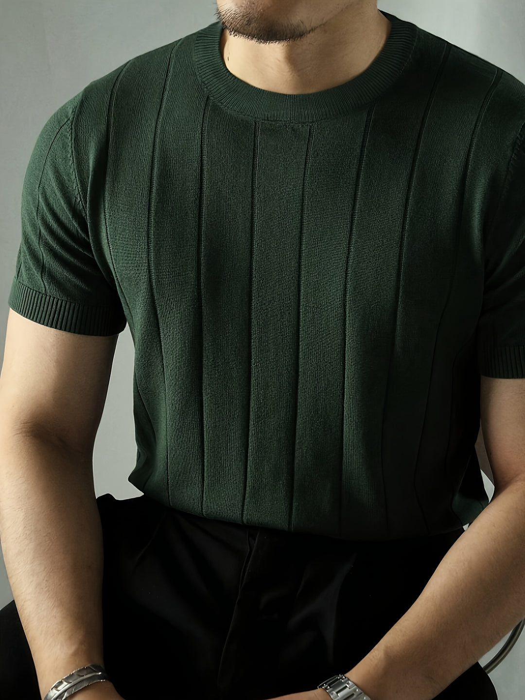 Landon | Ribbed Short-Sleeve Top