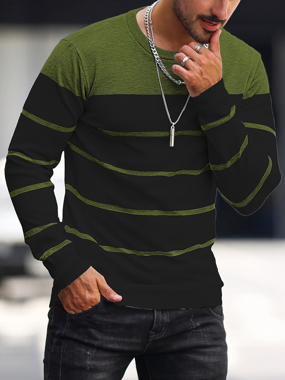 Bennington | Classic Striped Crew Neck Sweater