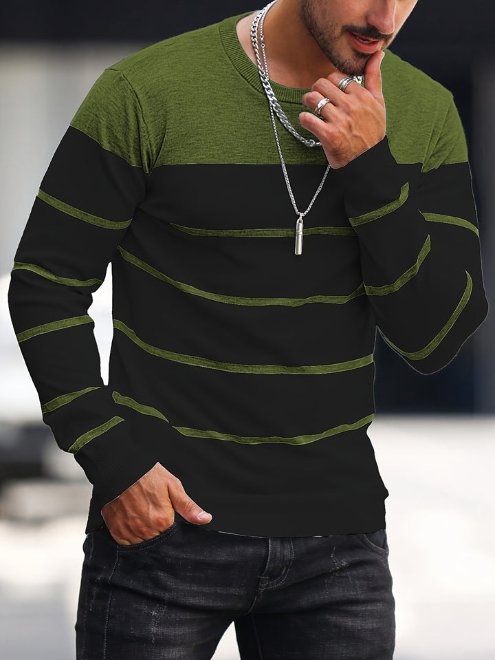 Bennington | Classic Striped Crew Neck Sweater