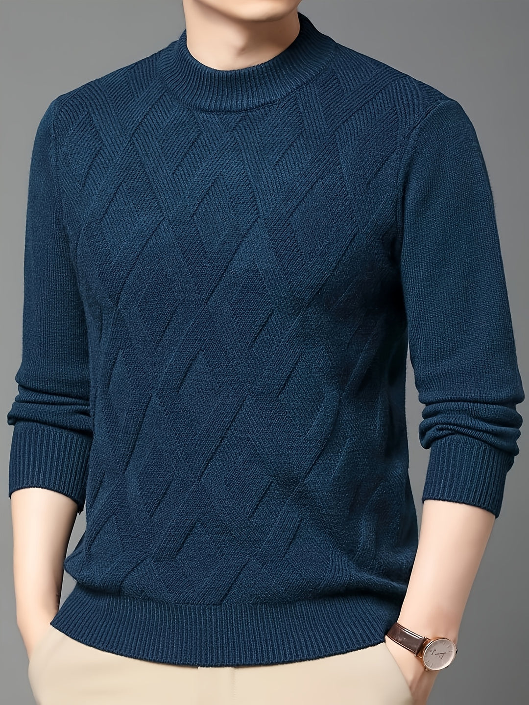 Rhys | Textured Mock-Neck Sweater