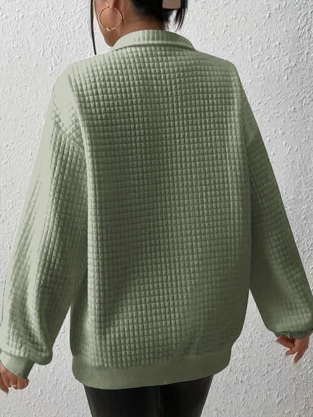 Corinna | Textured Half-Zip Pullover
