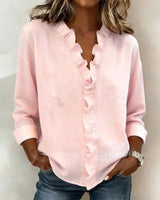 Chloe | Lightweight V Neck Everyday Blouse
