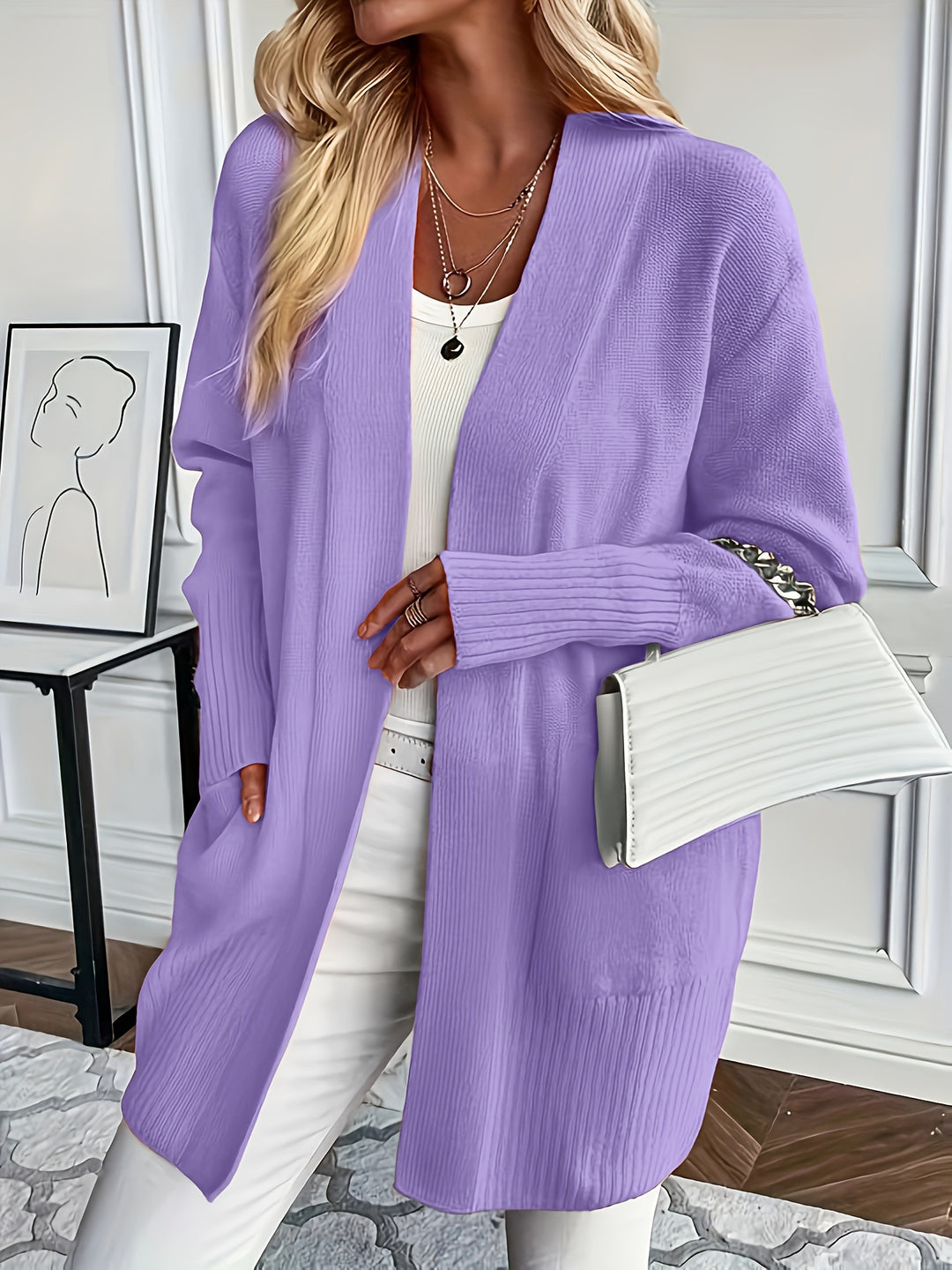 Charlotte | Draped Open-Front Cardigan