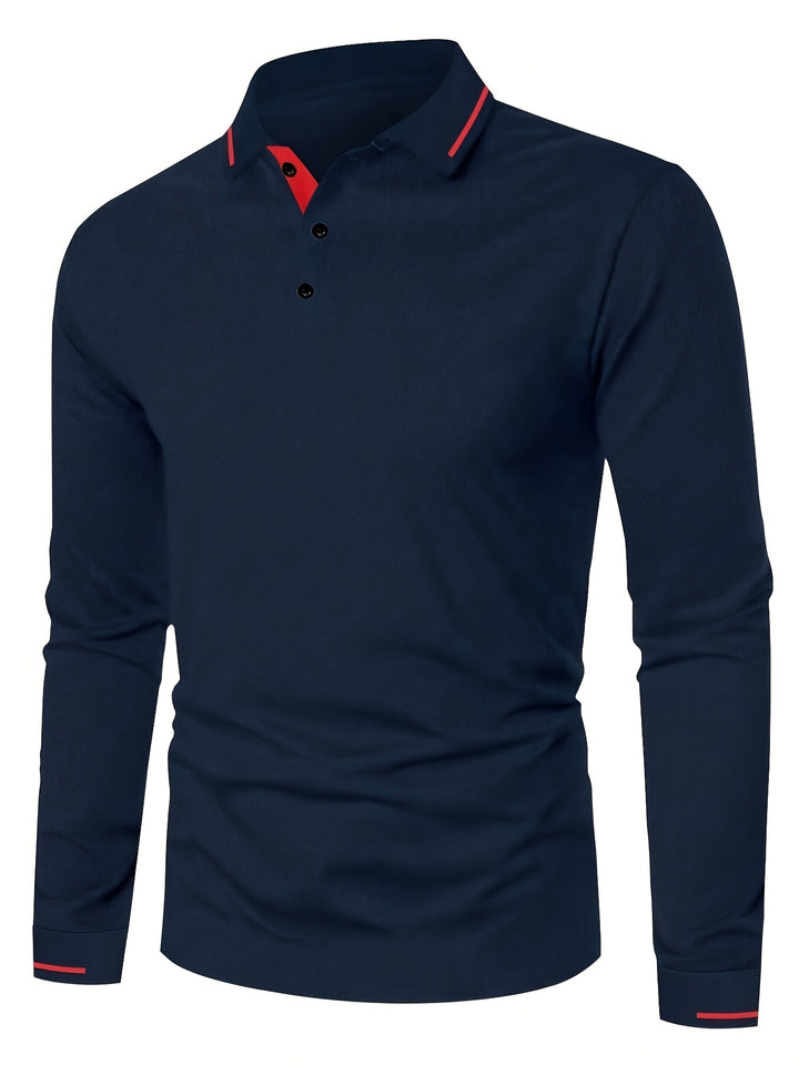 Emerson | Refined Long-Sleeve Polo Shirt