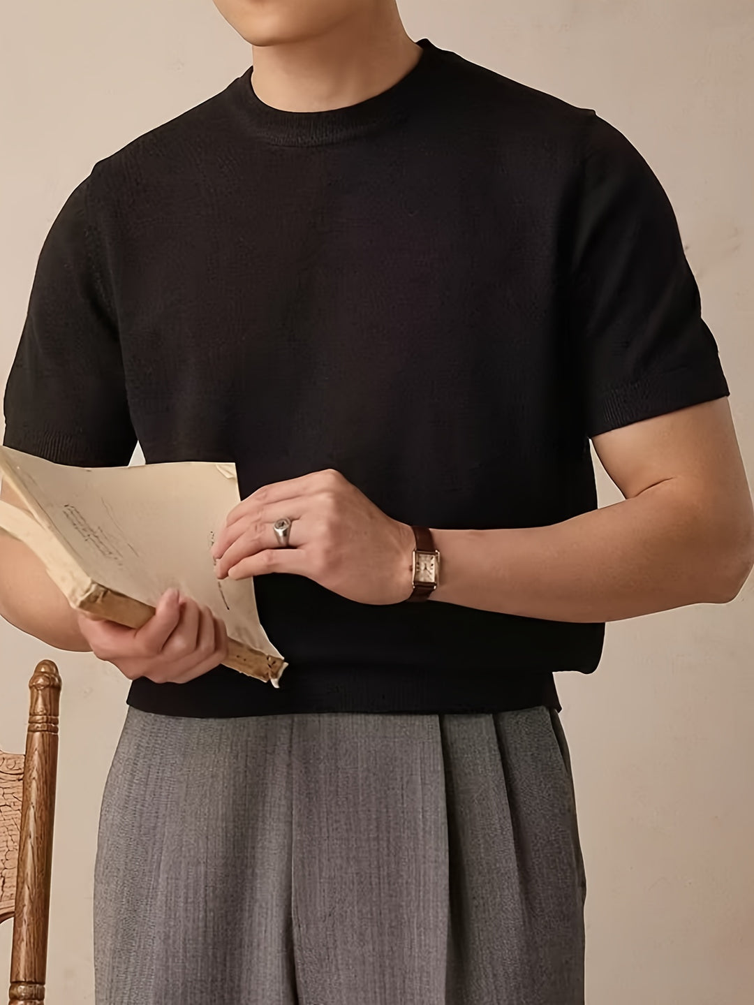 Emerson | Refined Crew-Neck Short-Sleeve Top