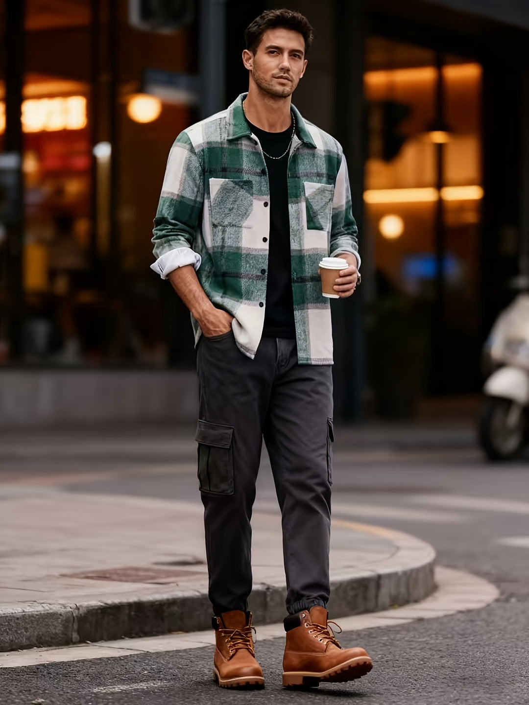 Elias | Rugged Plaid Shirt Jacket