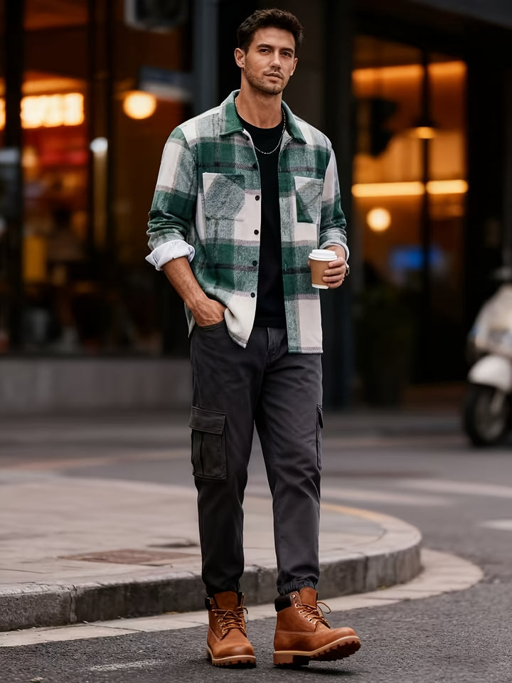 Elias | Rugged Plaid Shirt Jacket
