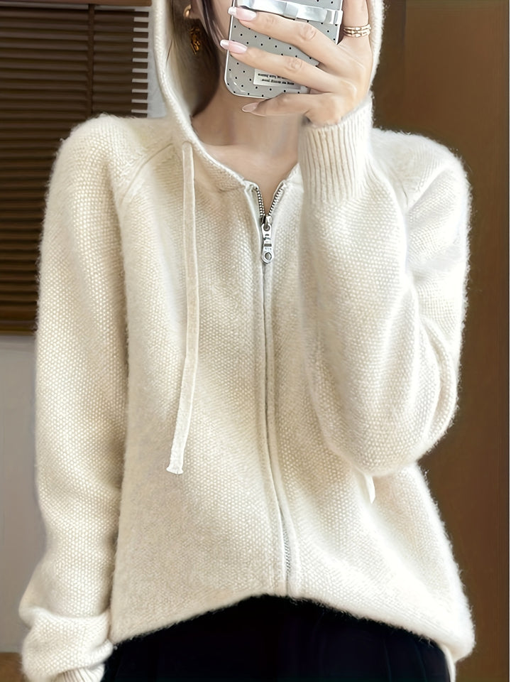 Sylvie | Cozy Hooded Zip Cardigan