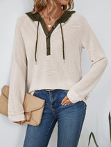 Whitney | Two-Tone Hooded Top