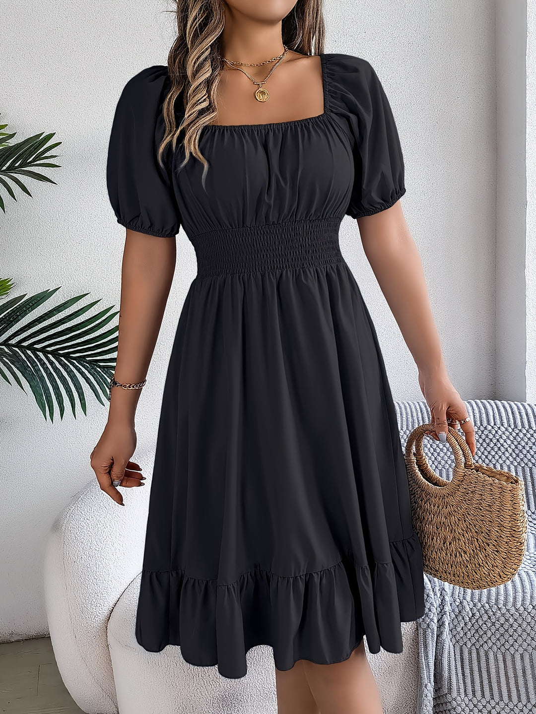 Lorraine | Square Neck A-Line Dress