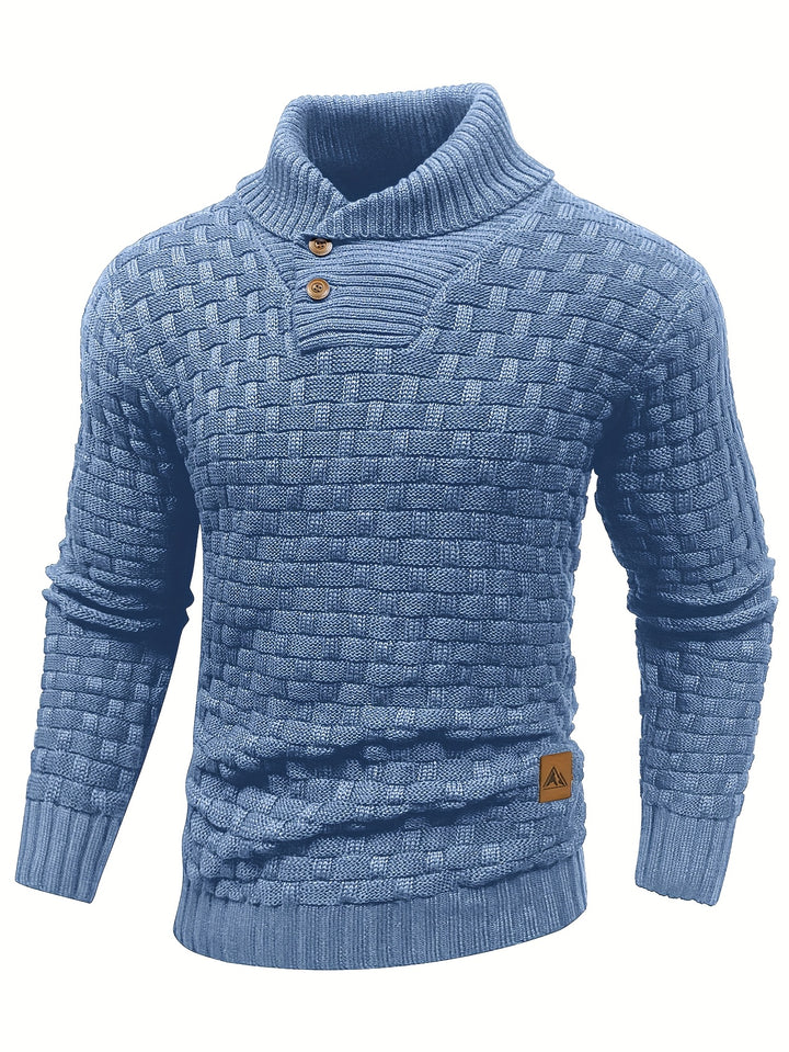 Malcolm | Textured Shawl-Collar Sweater