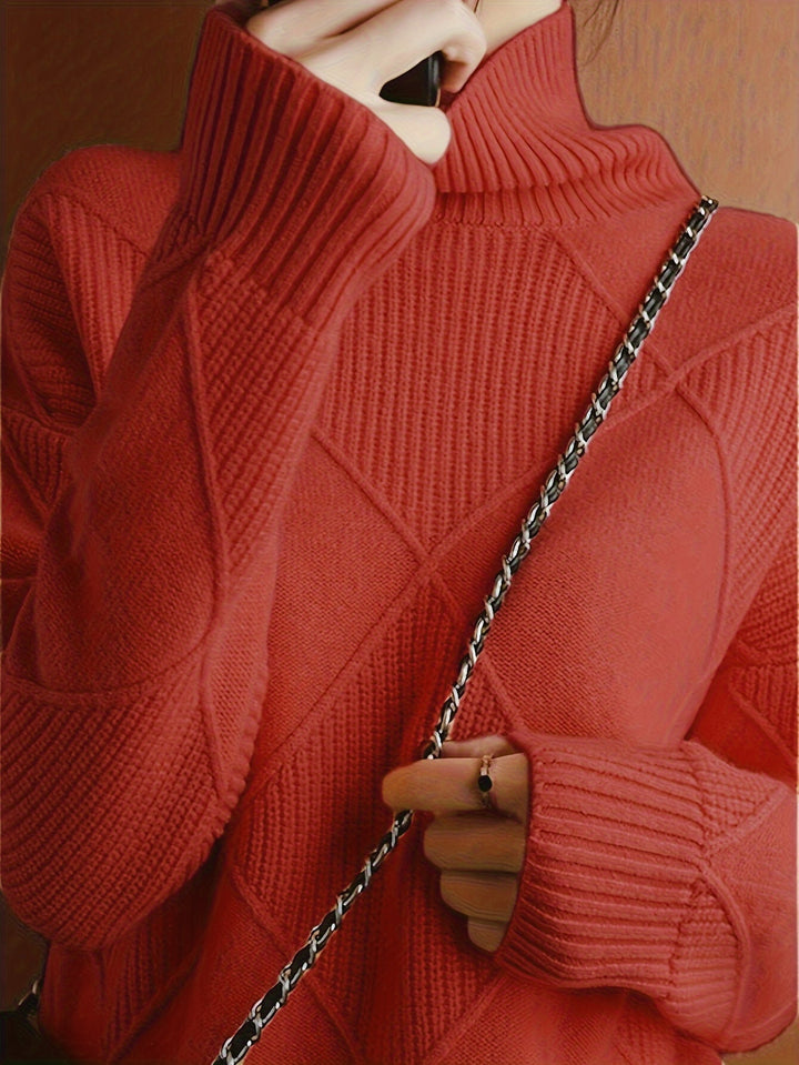 Maren | Textured Turtleneck Sweater