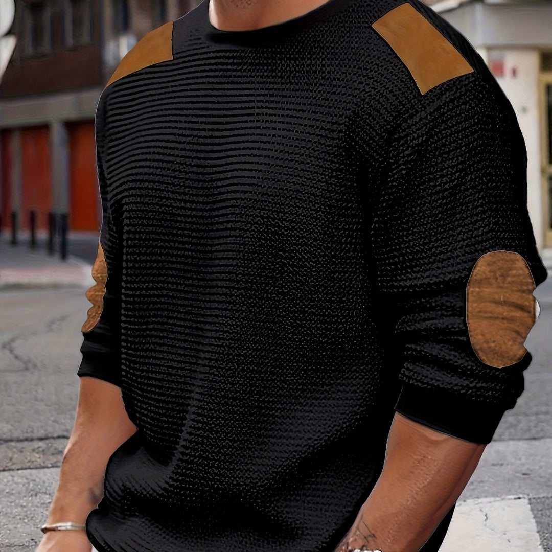 Desmond | Textured Contrast Pullover