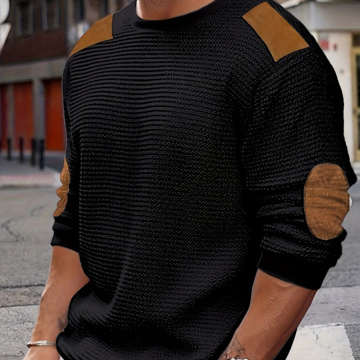 Desmond | Textured Contrast Pullover