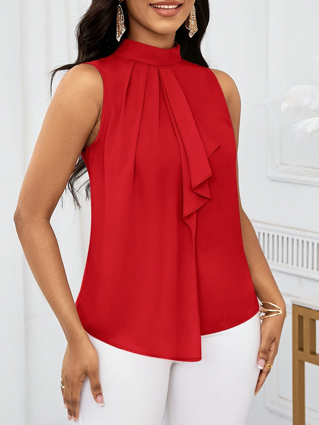 Colleen | Bow-Tie Sleeveless Blouse