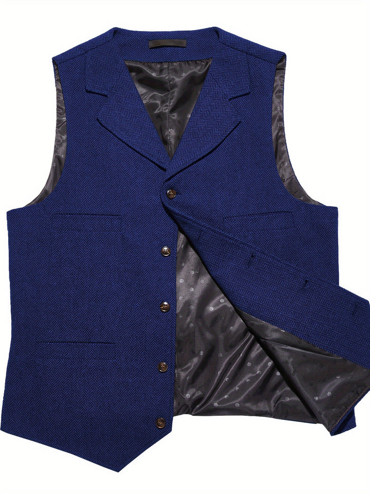 Ambrose | Herringbone Tailored Waistcoat
