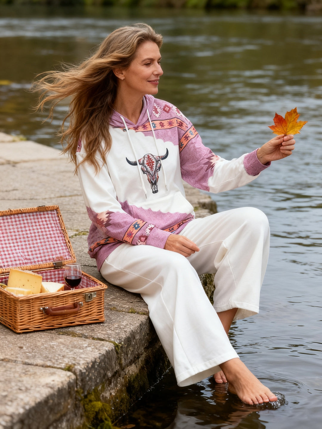 Heather | Western-Inspired Print Hoodie