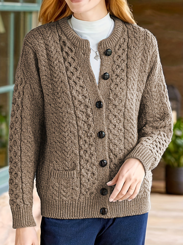 Annalise | Cable-Knit Button Cardigan