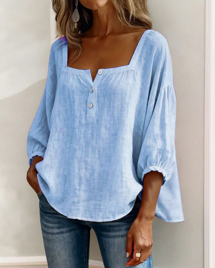 Florence | Relaxed Square-Neck Blouse