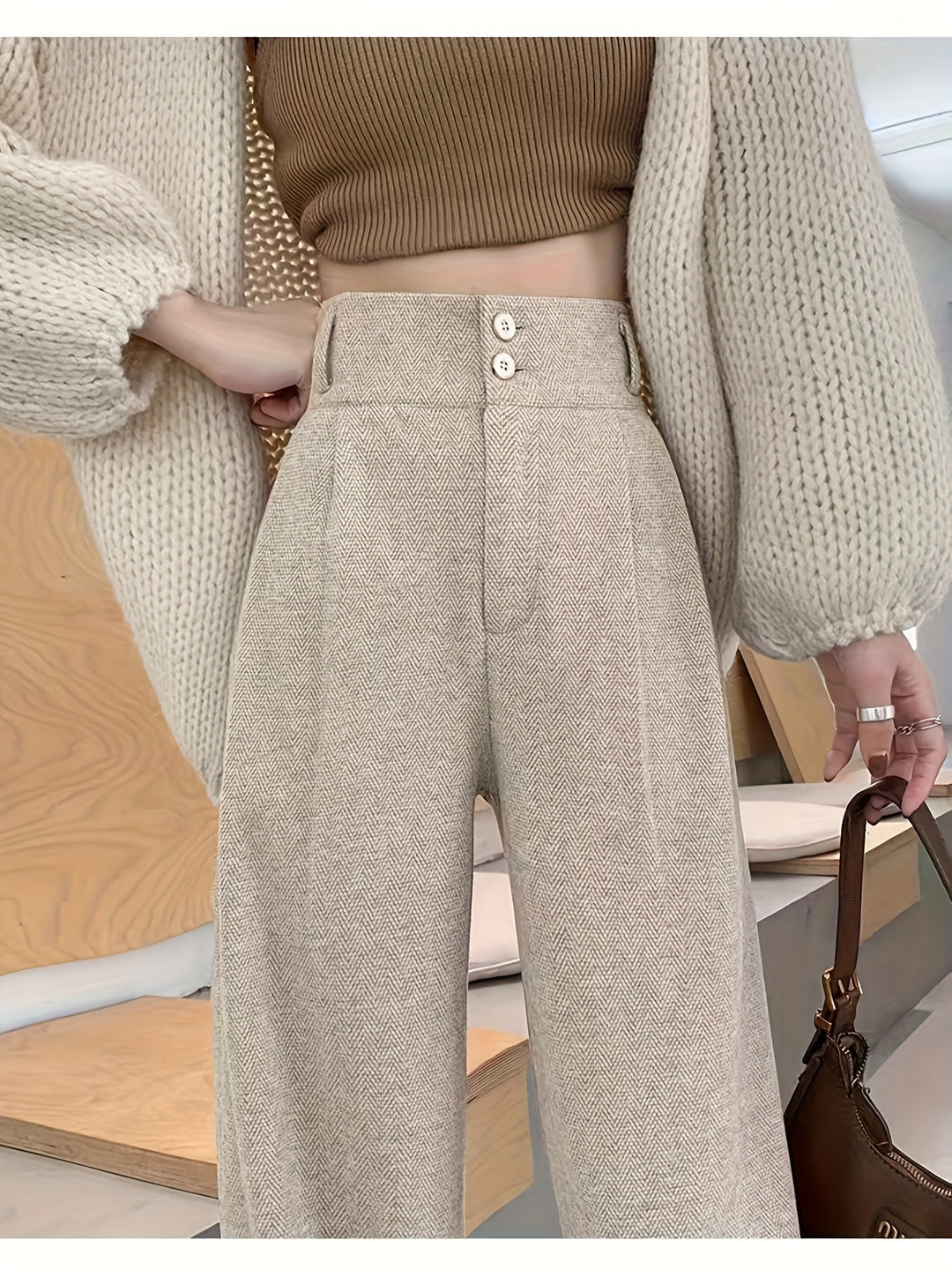 Penelope | High-Waisted Wide-Leg Trousers
