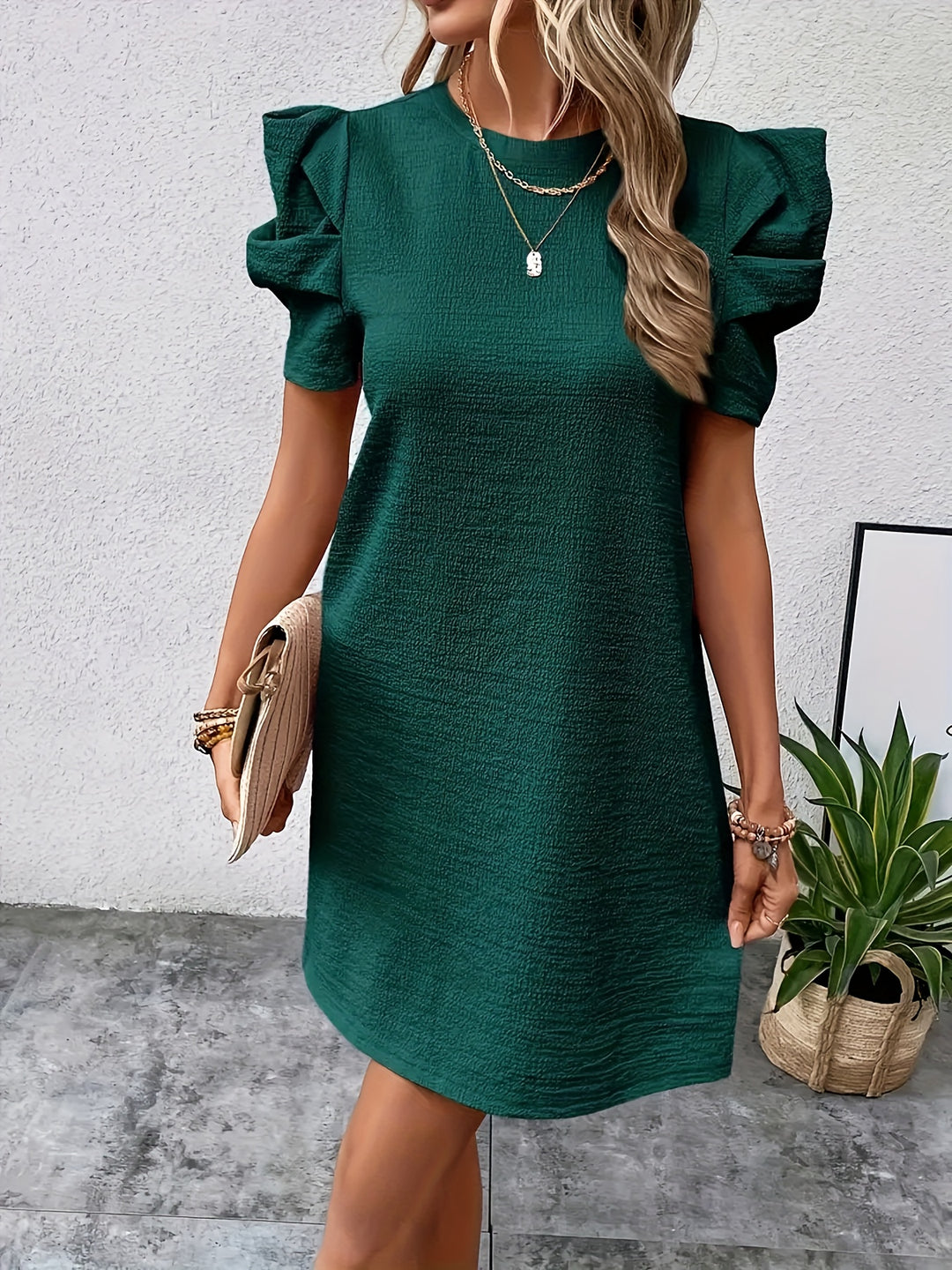 Rowena | Puff Sleeve Shift Dress