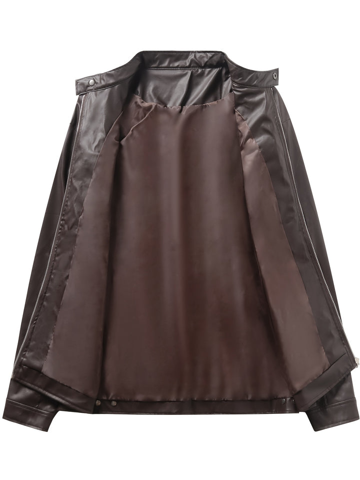 Dominic | Classic Stand-Collar Moto Jacket