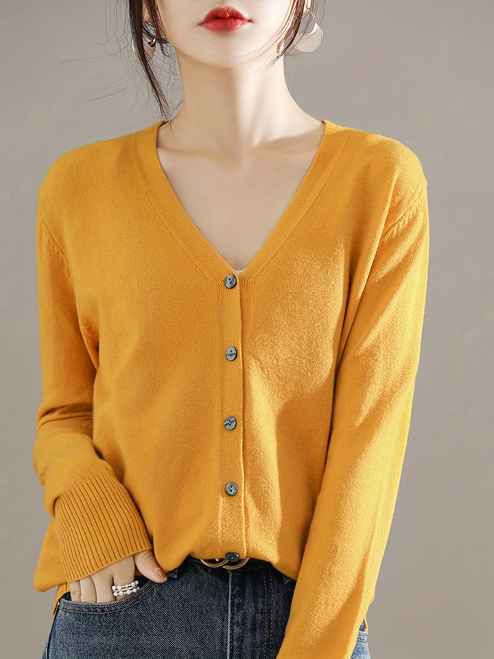 Cassandra | Lightweight Button-Front Cardigan