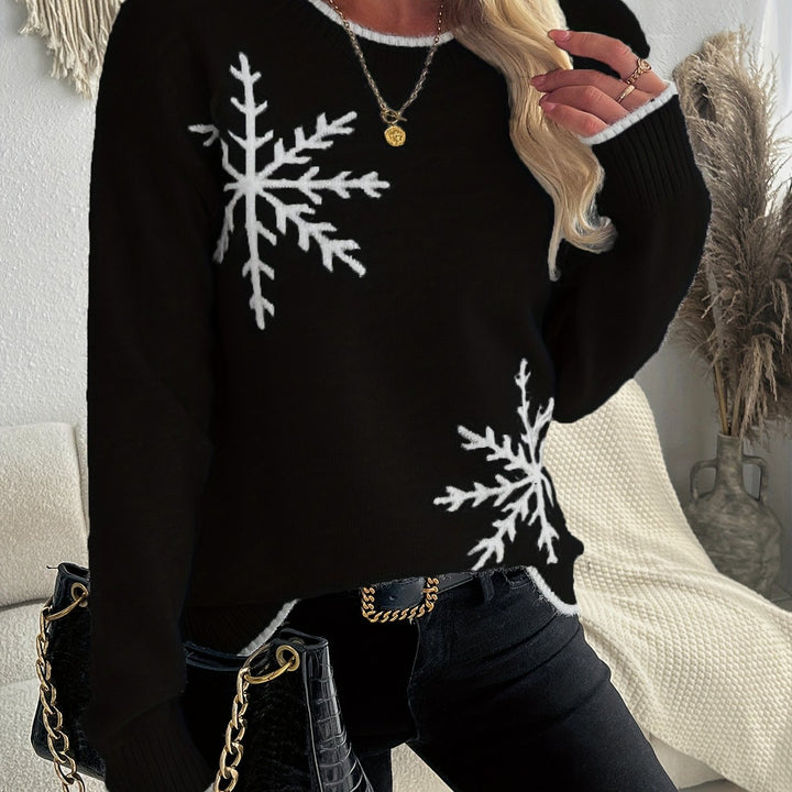 Noelle | Snowflake Jacquard Sweater