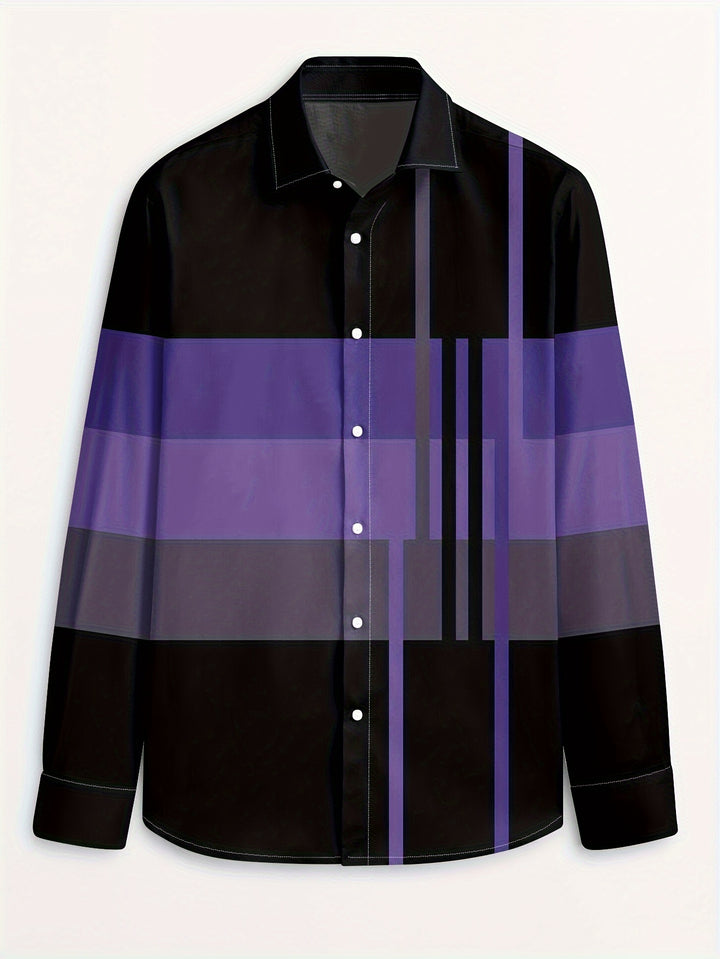 Nathan | Refined Colorblock Button-Up Shirt