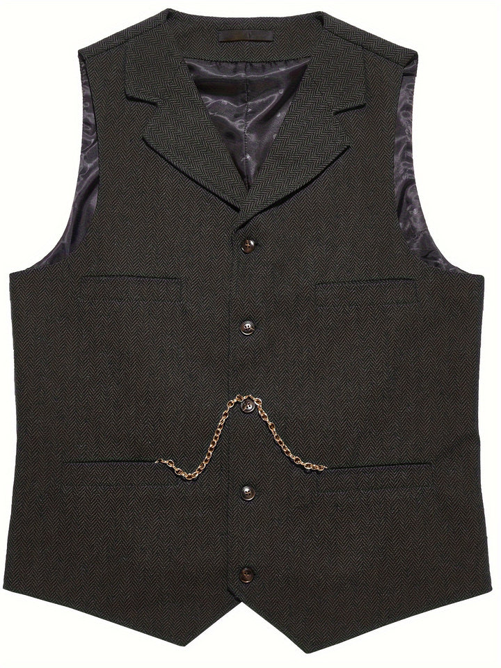 Ambrose | Herringbone Tailored Waistcoat
