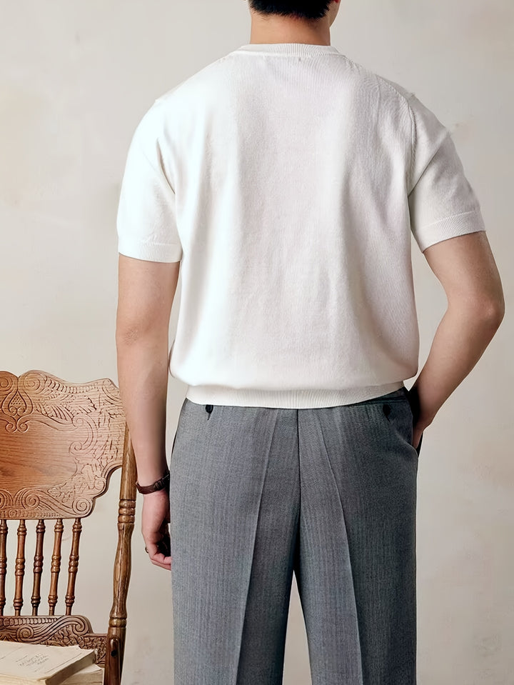 Emerson | Refined Crew-Neck Short-Sleeve Top