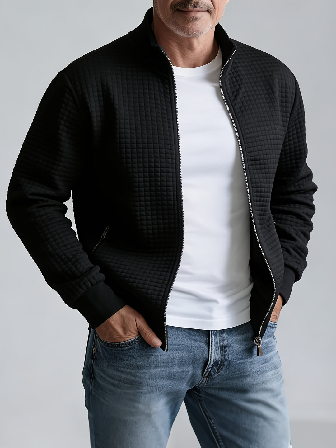 Griffin | Textured Zip-Up Jacket