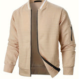 Hayes | Textured Zip Bomber Jacket