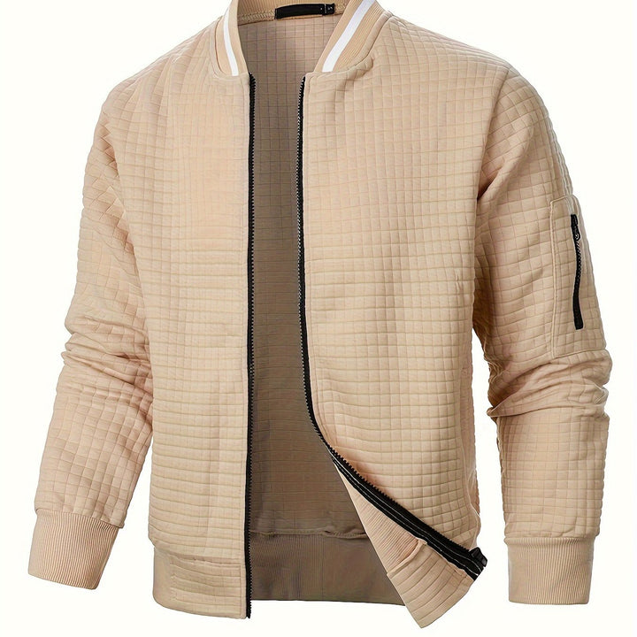 Hayes | Textured Zip Bomber Jacket