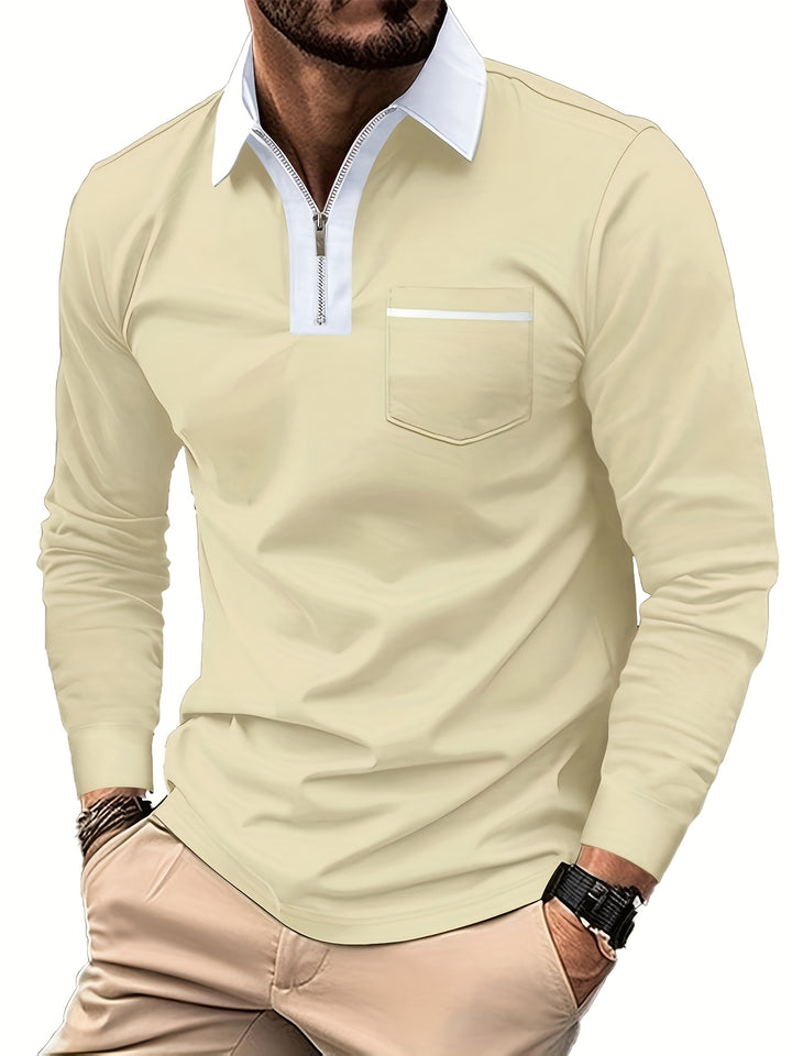 Fletcher | Refined Zip-Collar Polo Shirt
