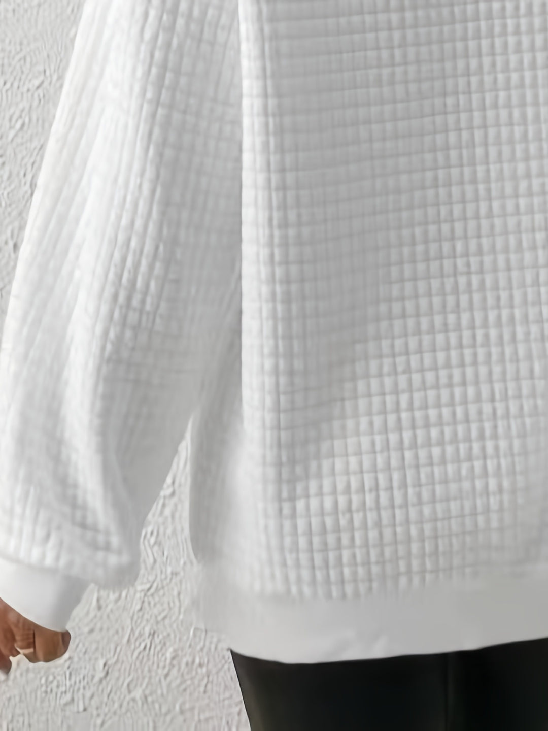 Corinna | Textured Half-Zip Pullover