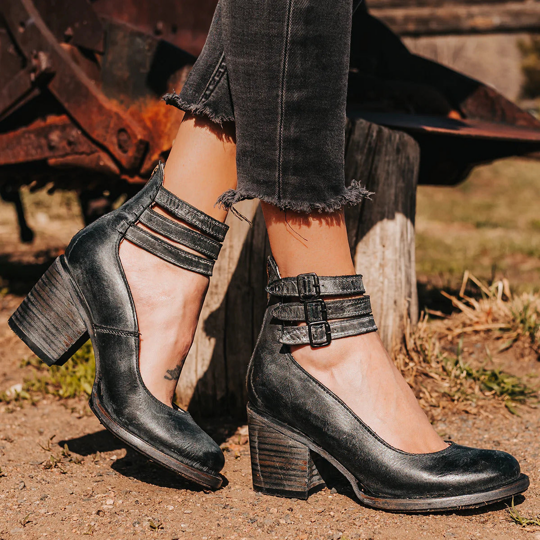 Margaret | Classic Comfortable Strap Heels