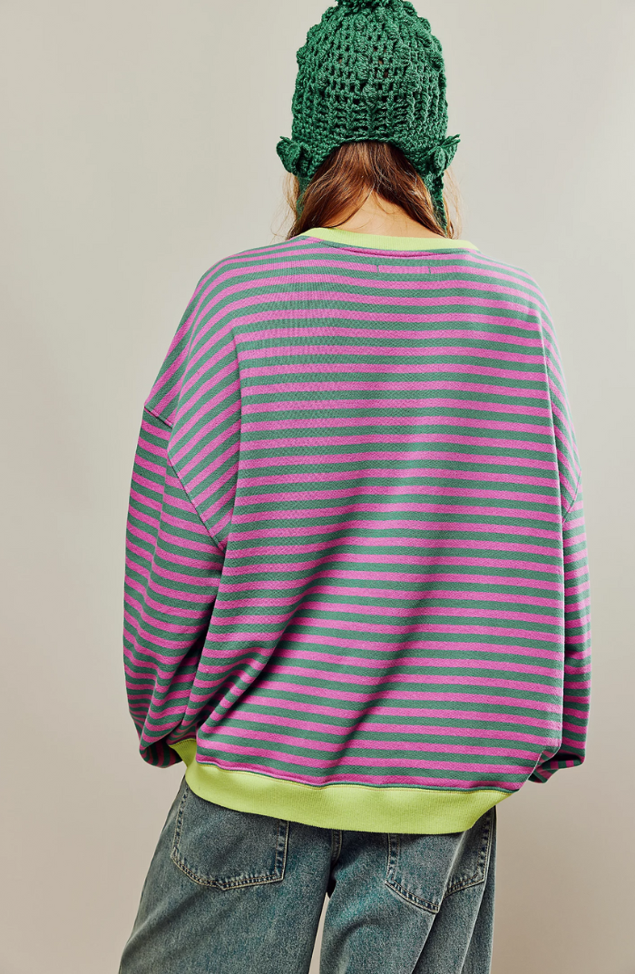 Elena | Striped Round-Neck Sweater