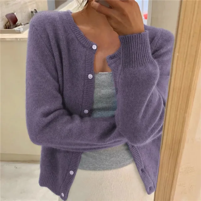 Astrid | Round-Neck Button Cardigan