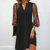 Camille | Floral Sleeve Midi Dress