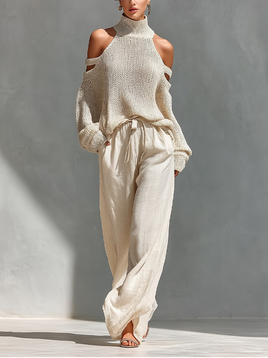 Renata | Elegant Cold-Shoulder Two-Piece Set