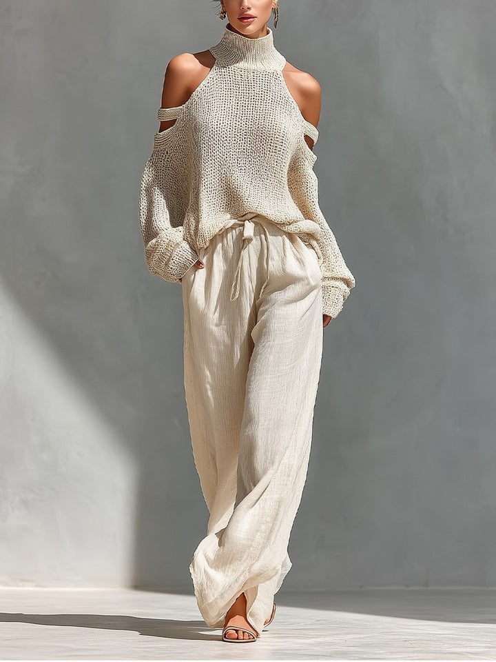 Renata | Elegant Cold-Shoulder Two-Piece Set
