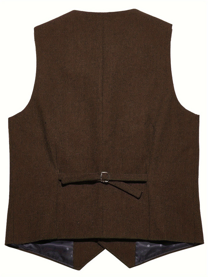 Ambrose | Herringbone Tailored Waistcoat