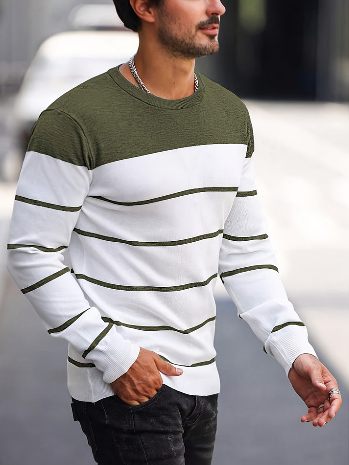 Bennington | Classic Striped Crew Neck Sweater