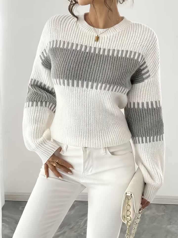 Lorna | Colour-Block Striped Sweater